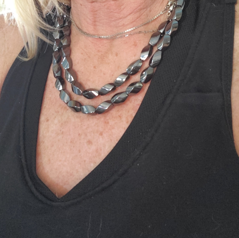 Hematite Collar Vintage Necklace